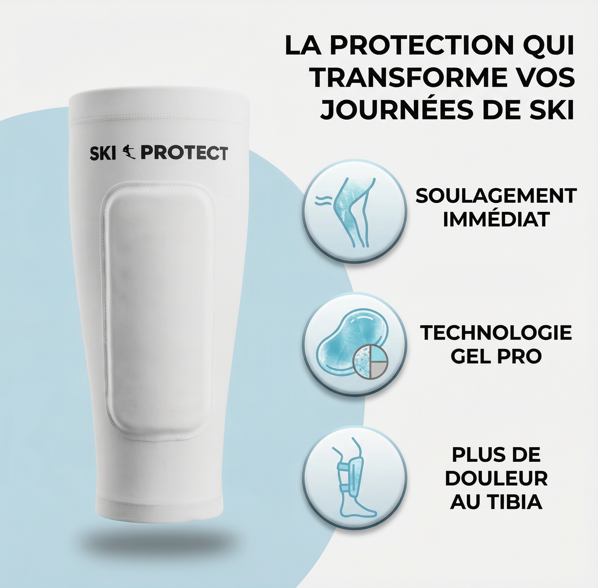 SkiProtect Pro – Protection tibiale anti-douleur