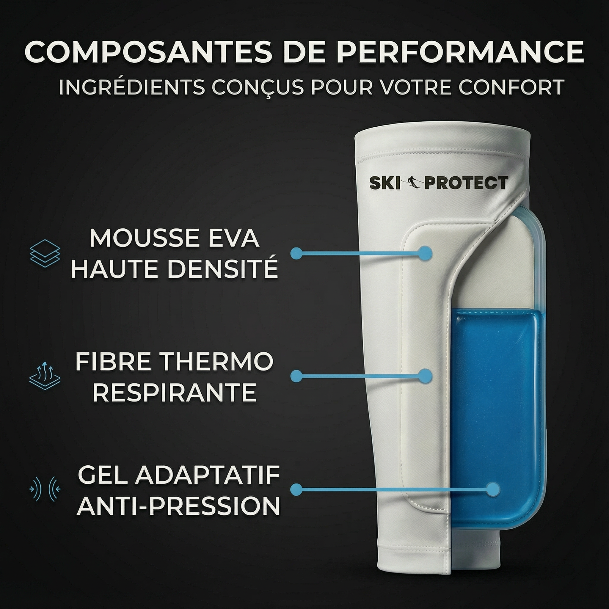 SkiProtect Pro – Protection tibiale anti-douleur